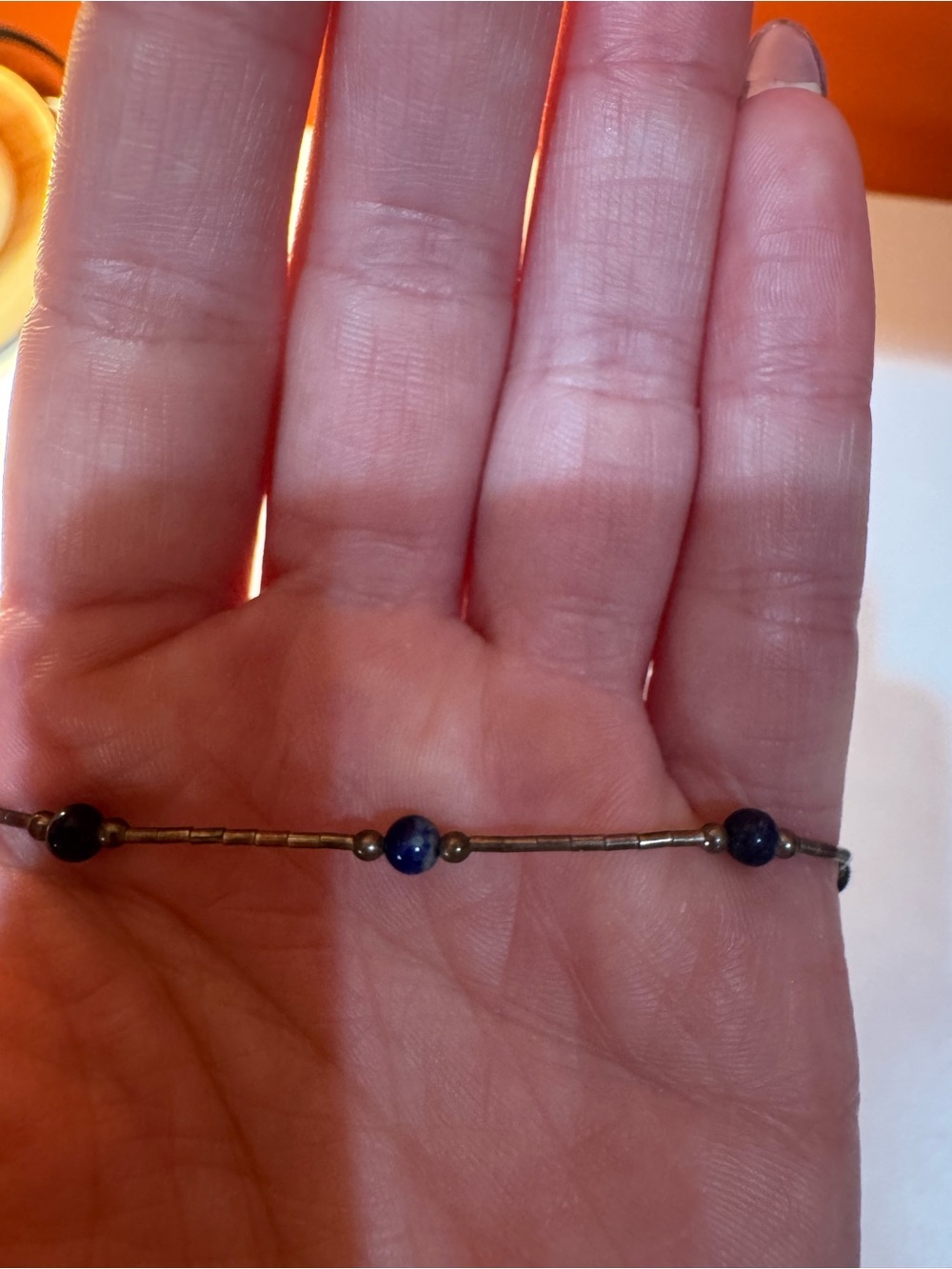 Handmade Delicate Blue Bead necklace - Women Jewelry